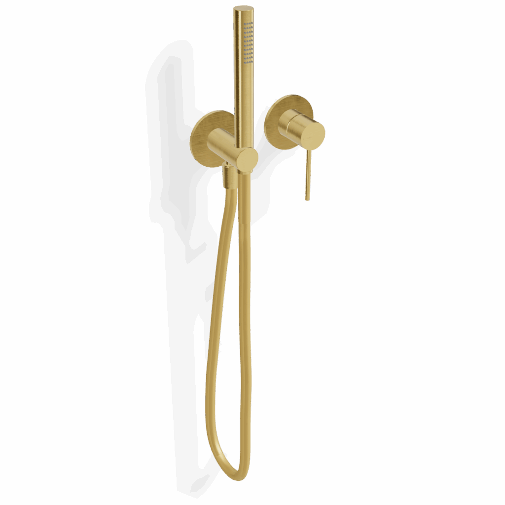 UP Mischer für Dusche mit Handbrause 1 Weg UP+ Gold gebürstet