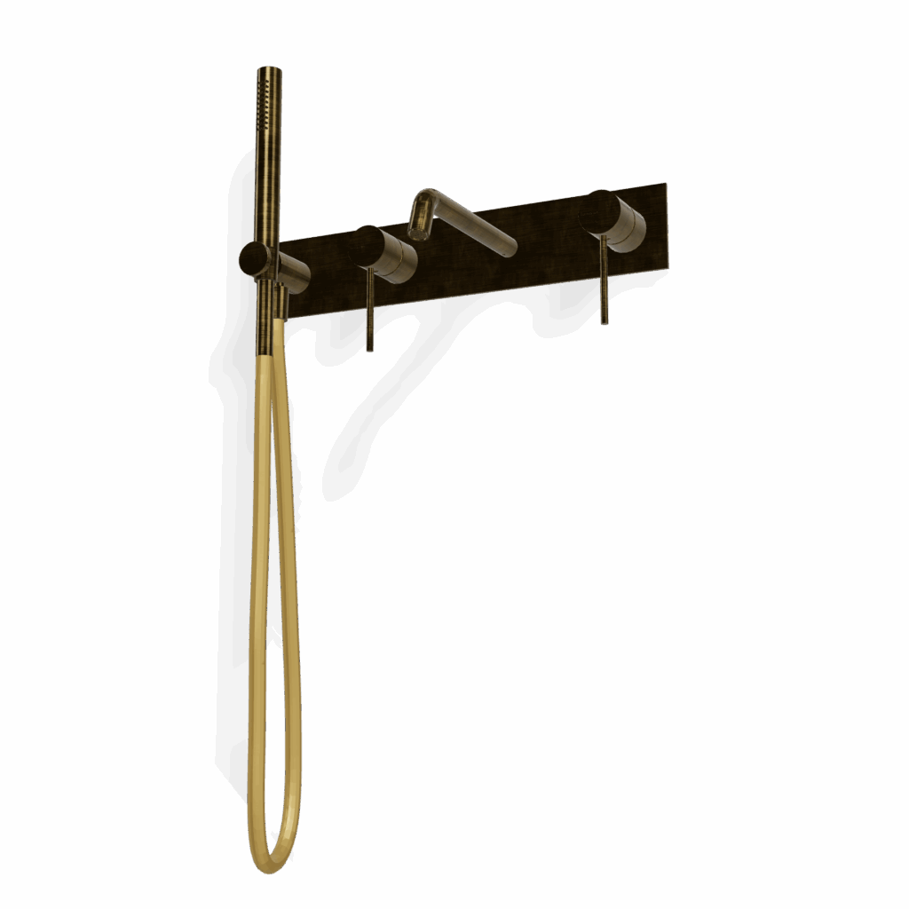Mischer für Badewanne UP Platte Treemme UP+ Bronze gebürstet