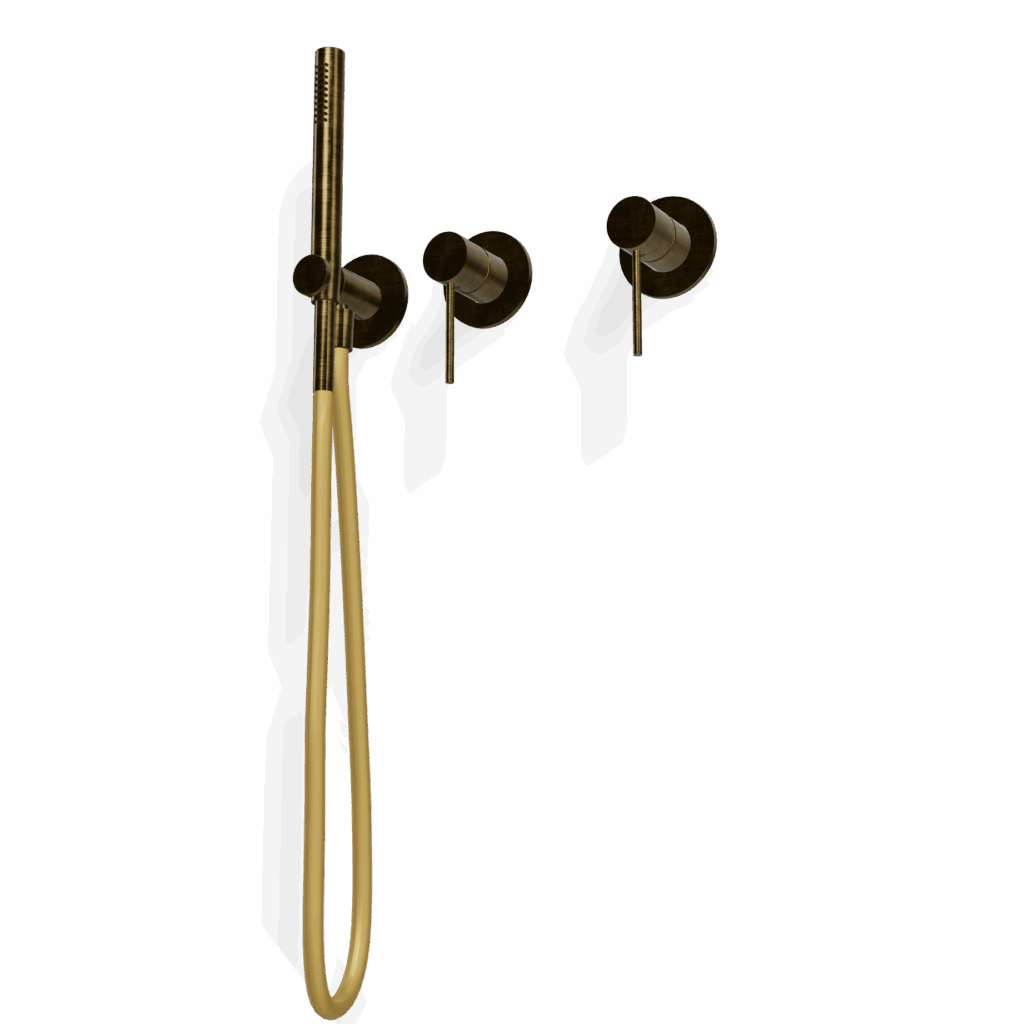 Mischer für Badewanne aus Wand 3 Loch Treemme UP+ Bronze gebürstet