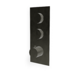 Mischer für Dusche 2 Verbraucher UP Treemme UP+ Chrom Schwarz gebürstet