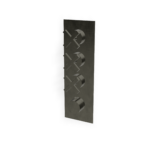 Duschthermostat 3 Weg UP Treemme SHOWERS Kreuz Griff Chrom Schwarz gebürstet