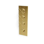Duschthermostat 3 Weg UP Treemme SHOWERS Kreuz Griff Gold gebürstet