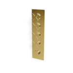 Mischer für Dusche 4 Weg UP Treemme SHOWERS Kreuz Griff Gold gebürstet