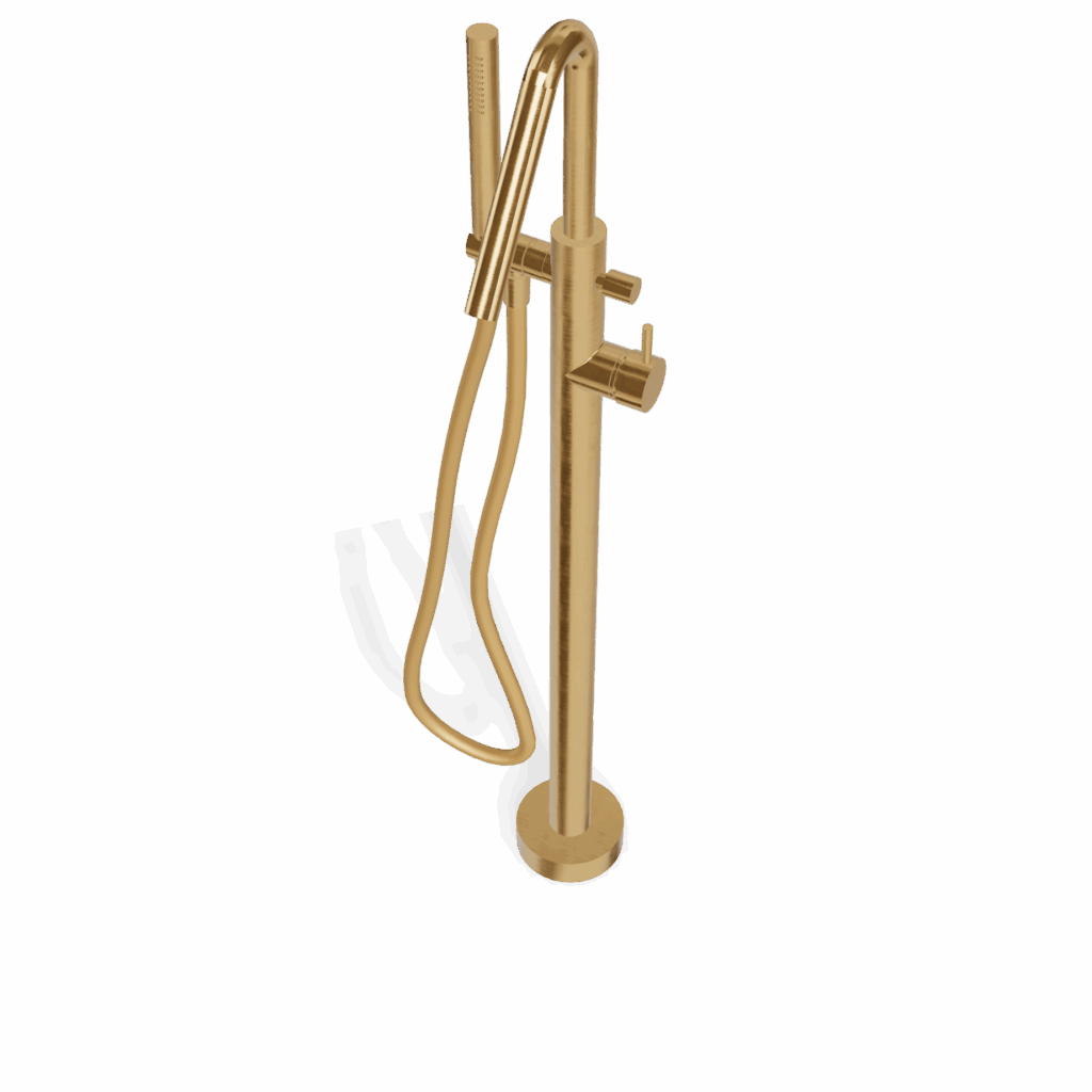 Badewannen Armatur freistehend Treemme X-Change A= 15 cm Gold gebürstet