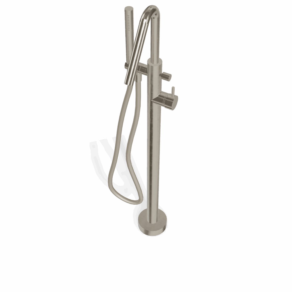 Badewannen Armatur freistehend Treemme X-Change A= 15 cm Nickel gebürstet