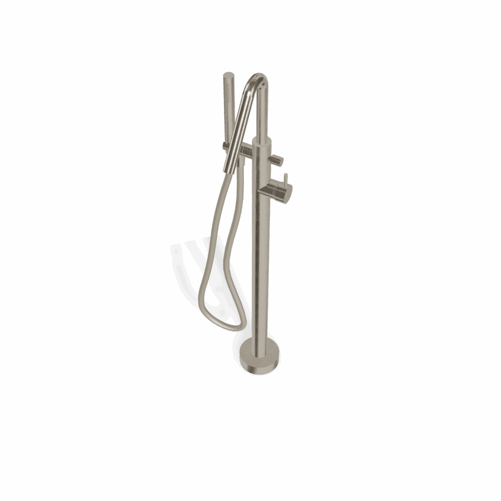 Badewannenmischer Boden stehend Treemme X-Change Nickel A=15 cm Freistehend