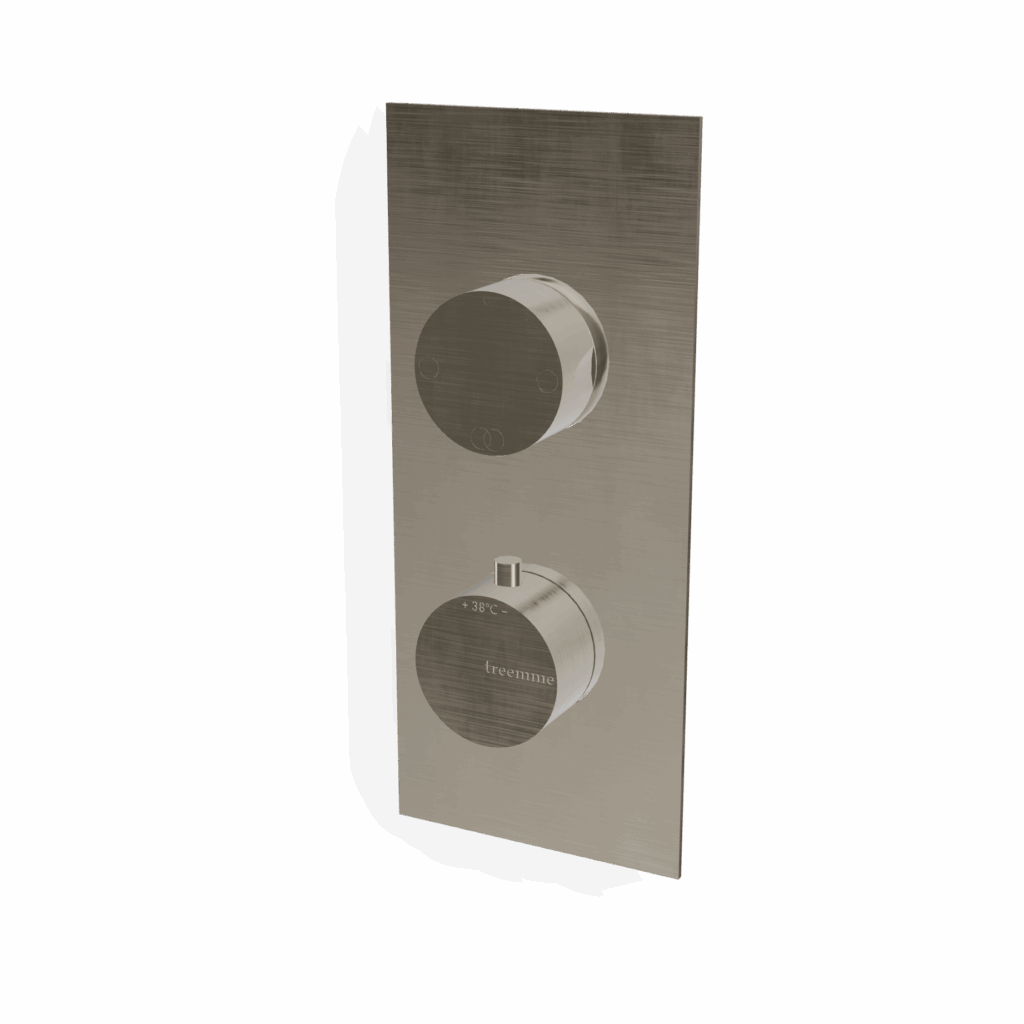 Mischer für Dusche 1 Weg UP Treemme UP+ 105x190 Nickel gebürstet
