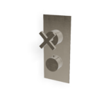 Duschthermostat 2 Verbraucher UP Treemme SHOWERS Kreuz Griff Nickel gebürstet