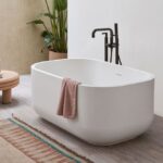 Freistehenede Badewanne von Cielo Dafne L= 130 cm Ceramica Cielo Weiss matt Edel