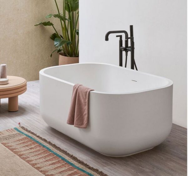 Freistehenede Badewanne von Cielo Dafne L= 130 cm Ceramica Cielo Weiss matt Edel