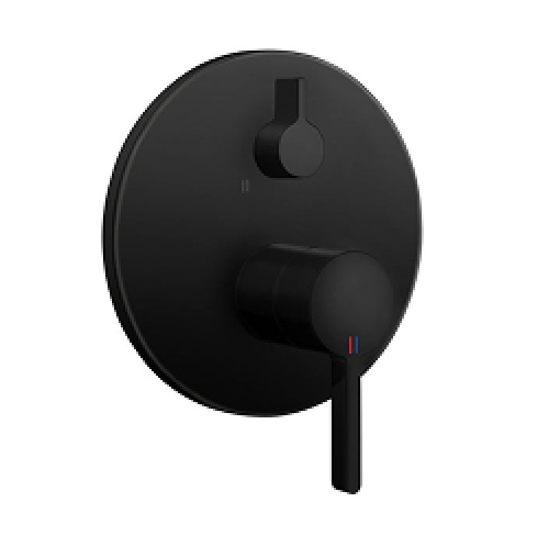 Duscharmatur KWC Bevo Schwarz matt 2-Verbraucher