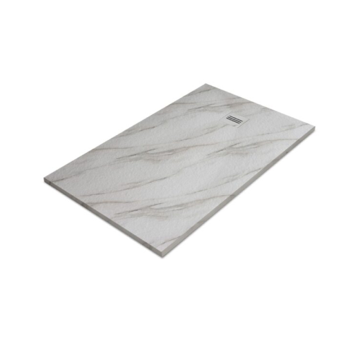 Duschwanne MIRAGE Calacatta Blanco L= 140 cm x B= 90 cm