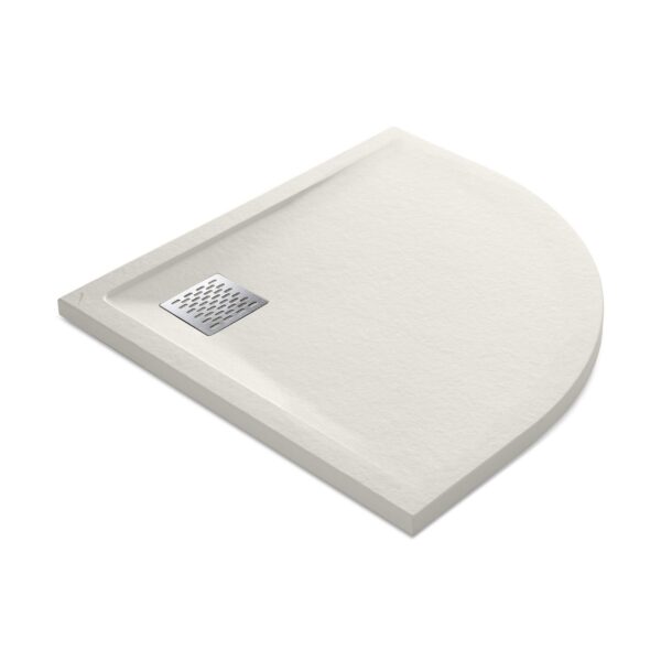 Duschwanne MALENKE Marfil Stone Nox 90 cm halbrund McBath