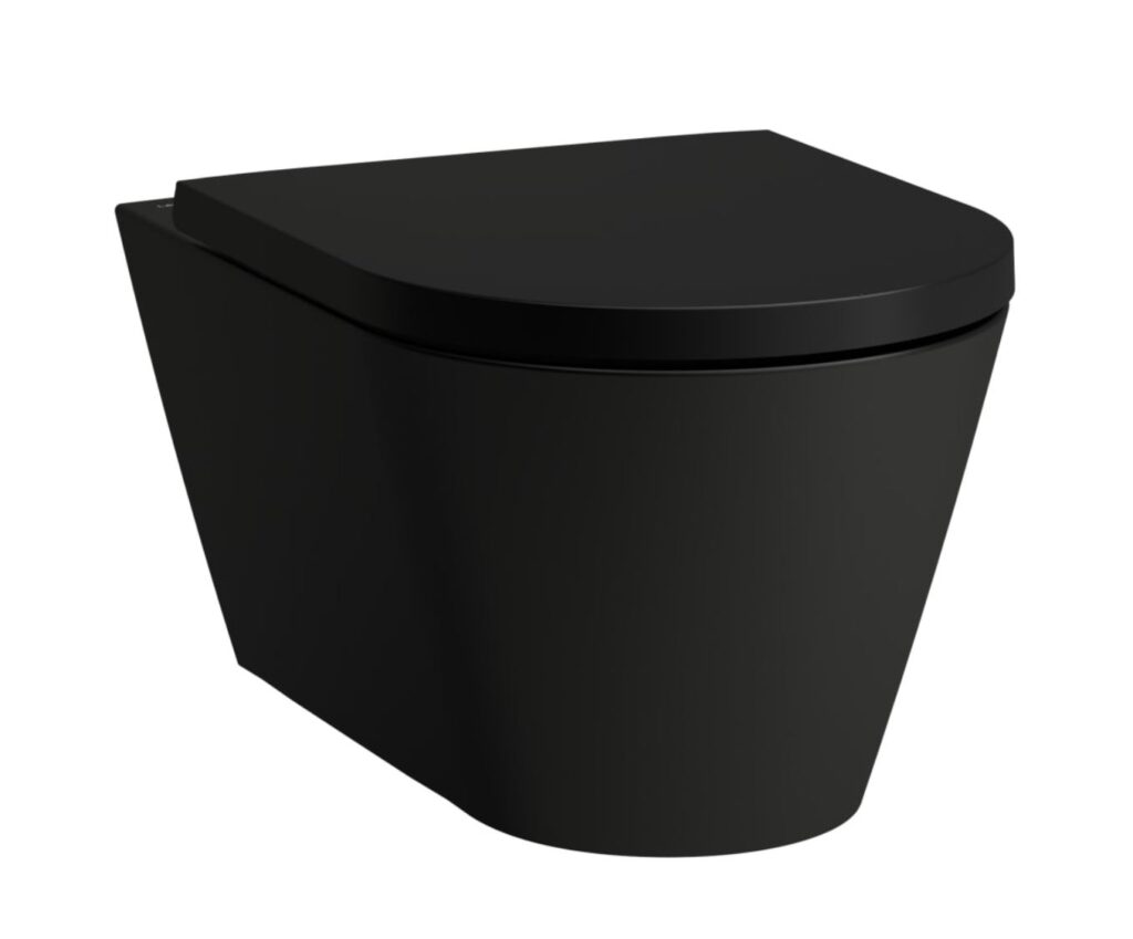 WC Wand LAUFEN - KARTELL schwarz matt Rimlees Tiefspühler