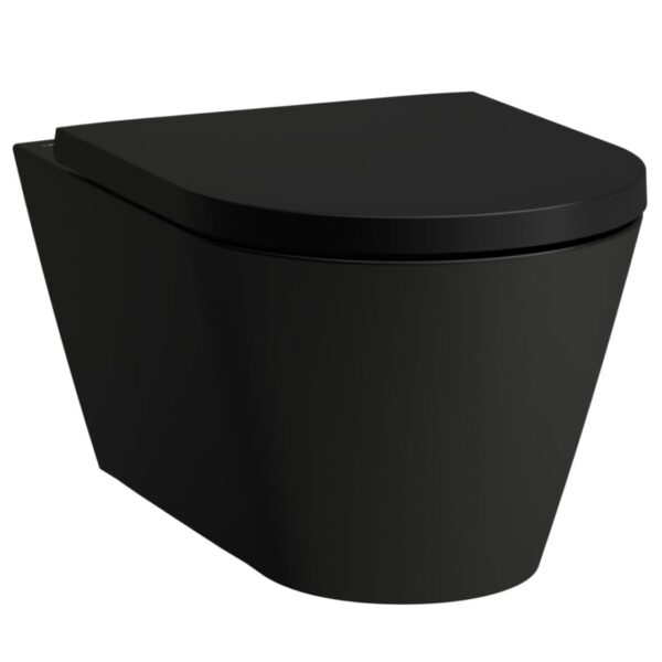 WC Wand LAUFEN - KARTELL schwarz matt Rimlees Tiefspühler