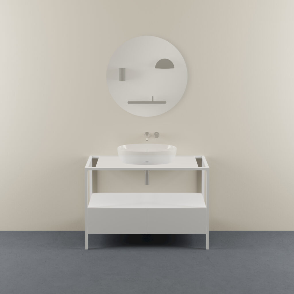 Azzurra Keramik Hang and Stand Bademöbel B 120 cm