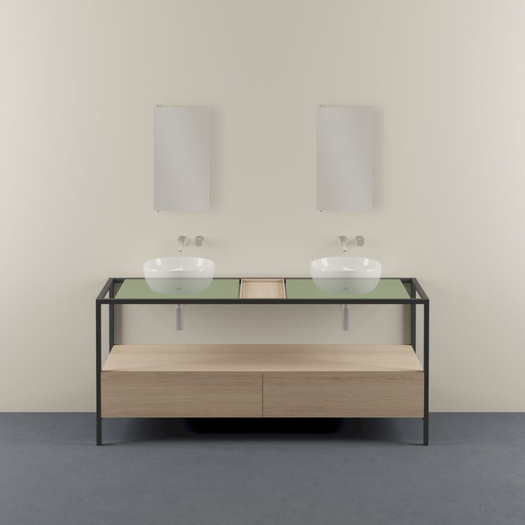 Hang and Stand Badmöbel stehend B 180 cm Azzurra Ceramica