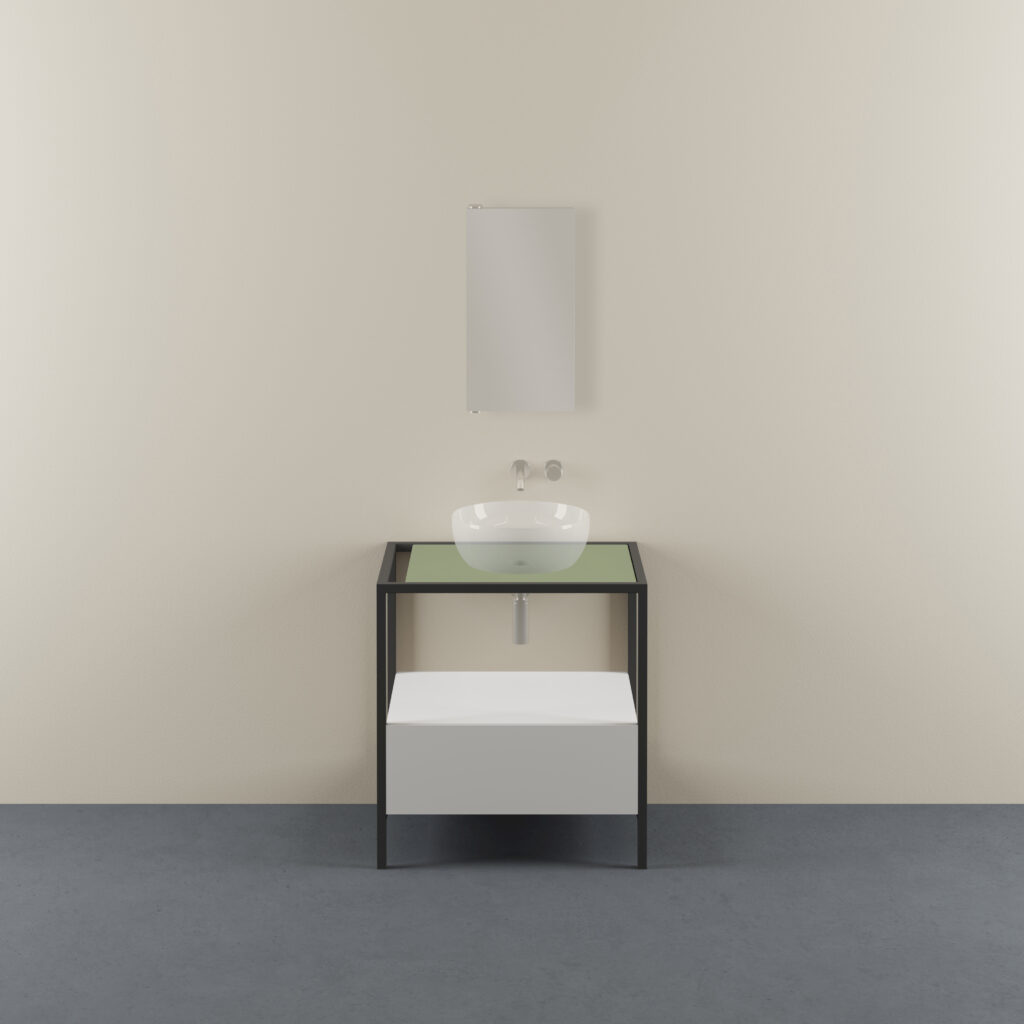Azzurra Keramik Hang and Stand Bademöbel stehend B 75 cm