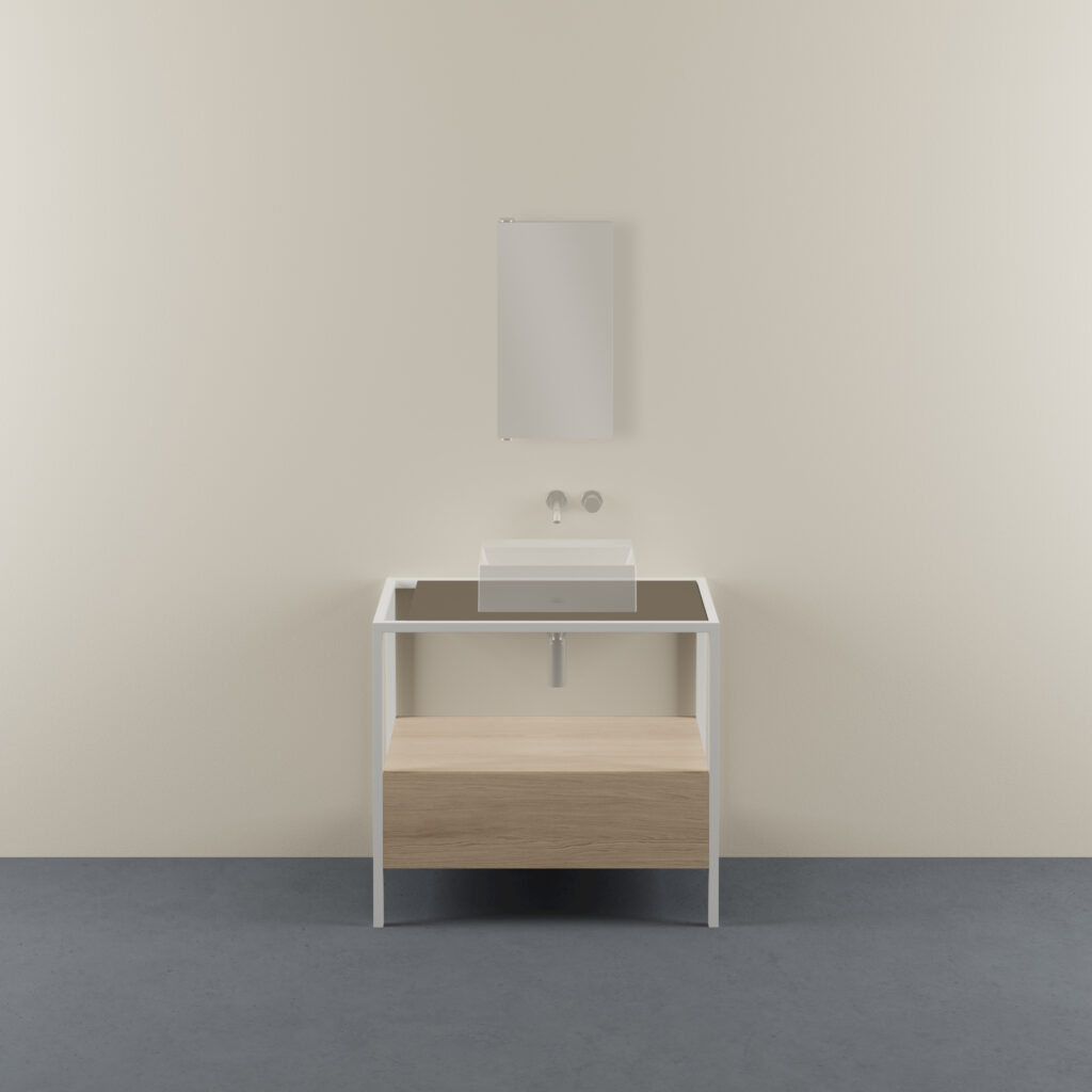 Azzurra Hang and Stand Badmöbel B 90 cm Weiss