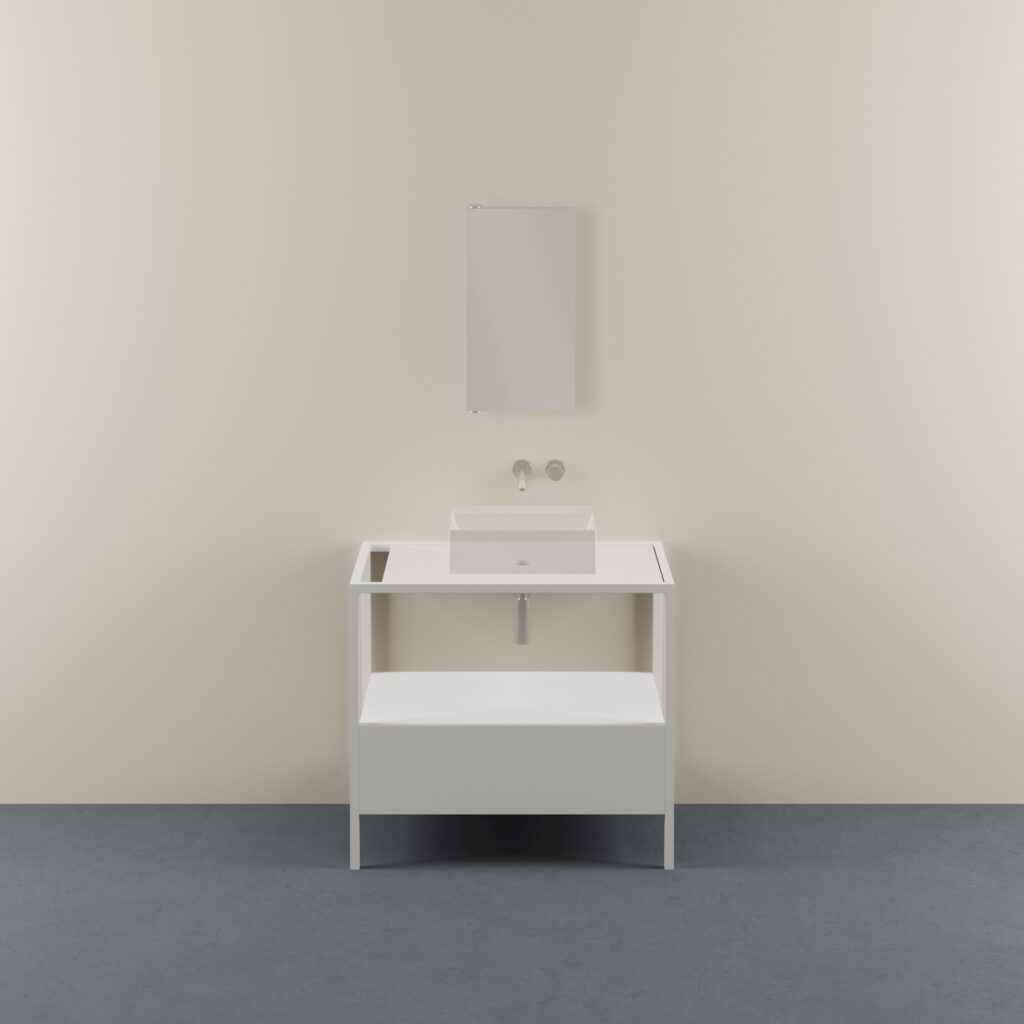 Azzurra Keramik Hang and Stand Bademöbel stehend B 90 cm