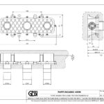 45089 Unterputzkörper Massskizze Dreiloch Batterie Gessi