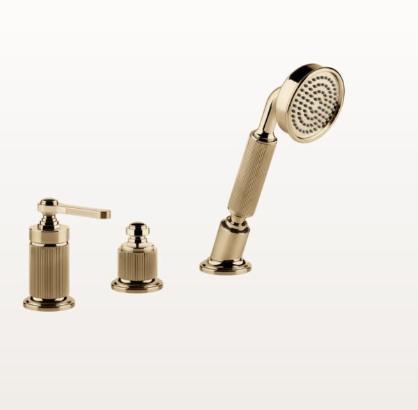 65043 Warm Bronze Pvd Wannenrand Armatur Dreiloch Gessi Venti20 Nostalgisch Retro