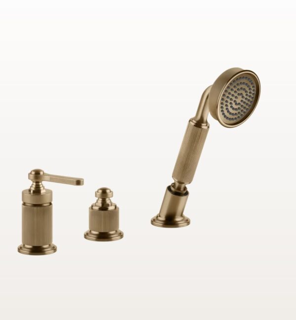 65043 Warm Bronze gebürstet Pvd Wannenrandarmatur Gessi Venti20 Nostalgisch Retro