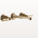 65091 Warm Bronze gebürstet Pvd Waschtischmischer Unterputz Dreiloch Gessi Venti20 Nostalgisch Retro