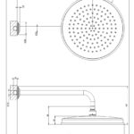 65149 Massskizze Kopfbrause Gessi Venti20