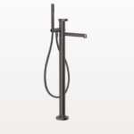 Badewannenarmatur freistehend Gessi Anello Metall schwarz gebürstet PVD