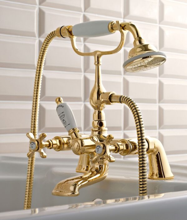 Badewannenarmatur Sboroni Margherita Randmontage Gold