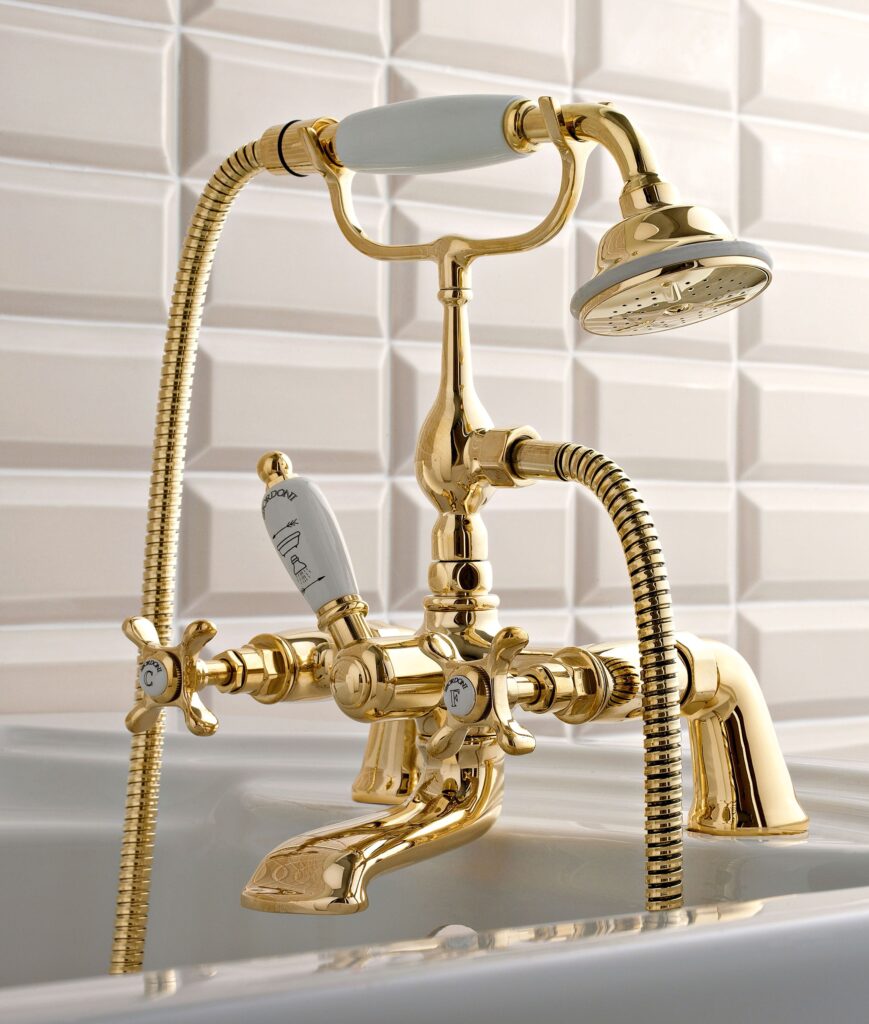 Badewannenarmatur Sboroni Margherita Randmontage Gold