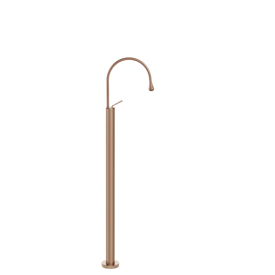 Freistehende Design-Badarmatur Roségold