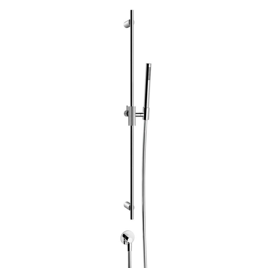 Brausestange 800mm mit Wandanschlussbogen Schlauch und Handbrause