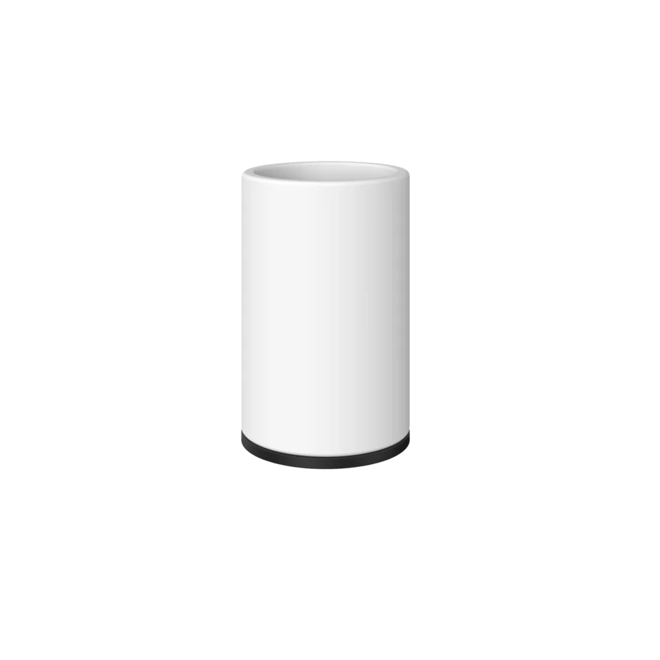 Becherhalter mit Becher weiss Standversion Gessi Ventaglio
