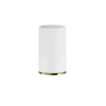 Becherhalter mit Becher weiss Standversion Gessi Ventaglio