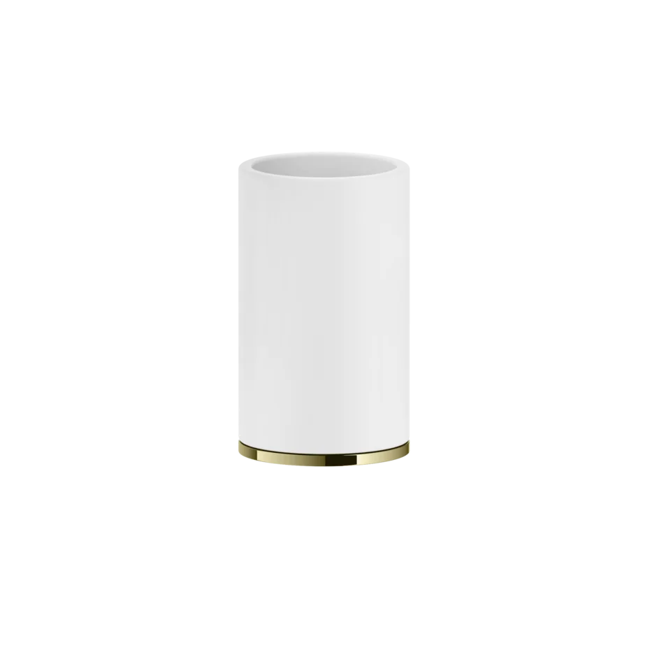 Becherhalter mit Becher weiss Standversion Gessi Ventaglio