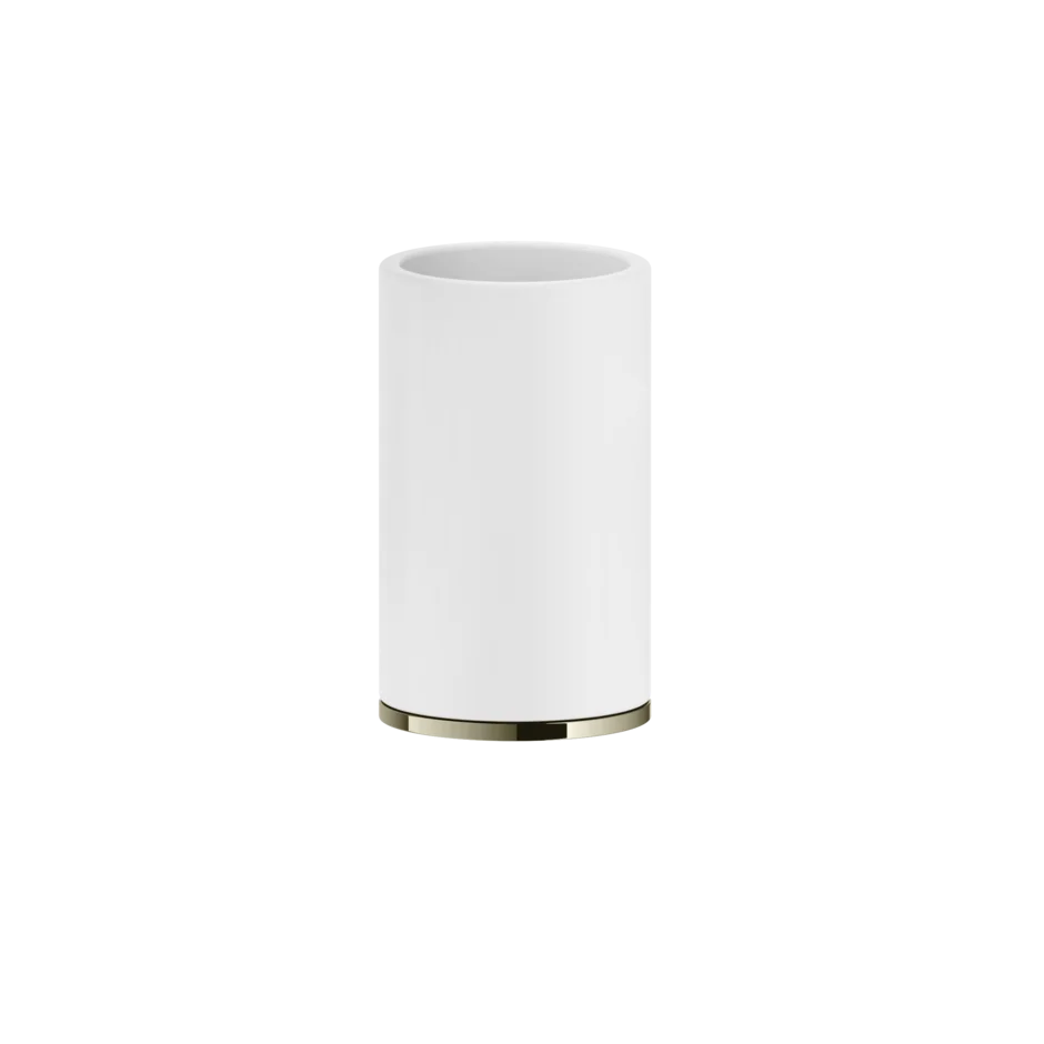 Becherhalter mit Becher weiss Standversion Gessi Ventaglio