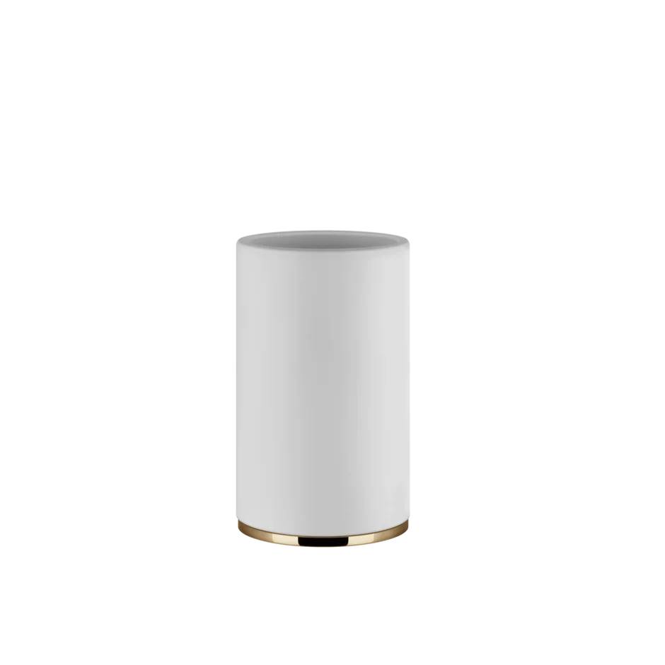 Becherhalter mit Becher weiss Standversion Gessi Ventaglio