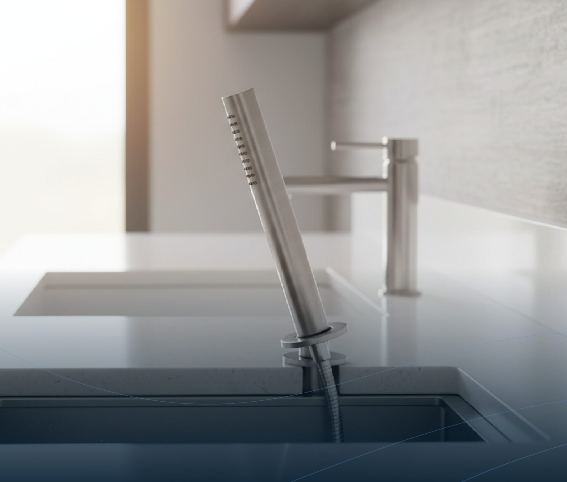 Wannenrandarmaturen Edelstahl