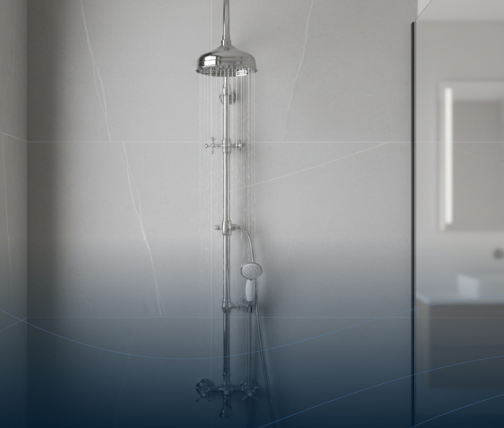 Retro Duschsystem AP