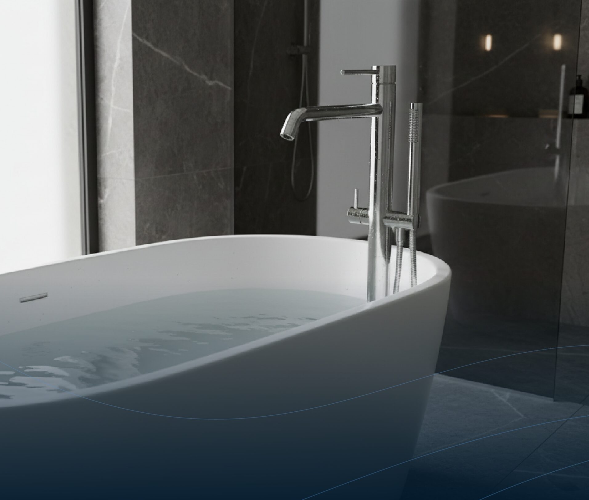 Freistehende Wannenmischer