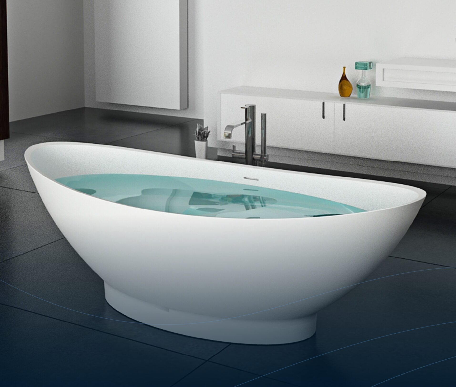 Badewannen freistehend matt