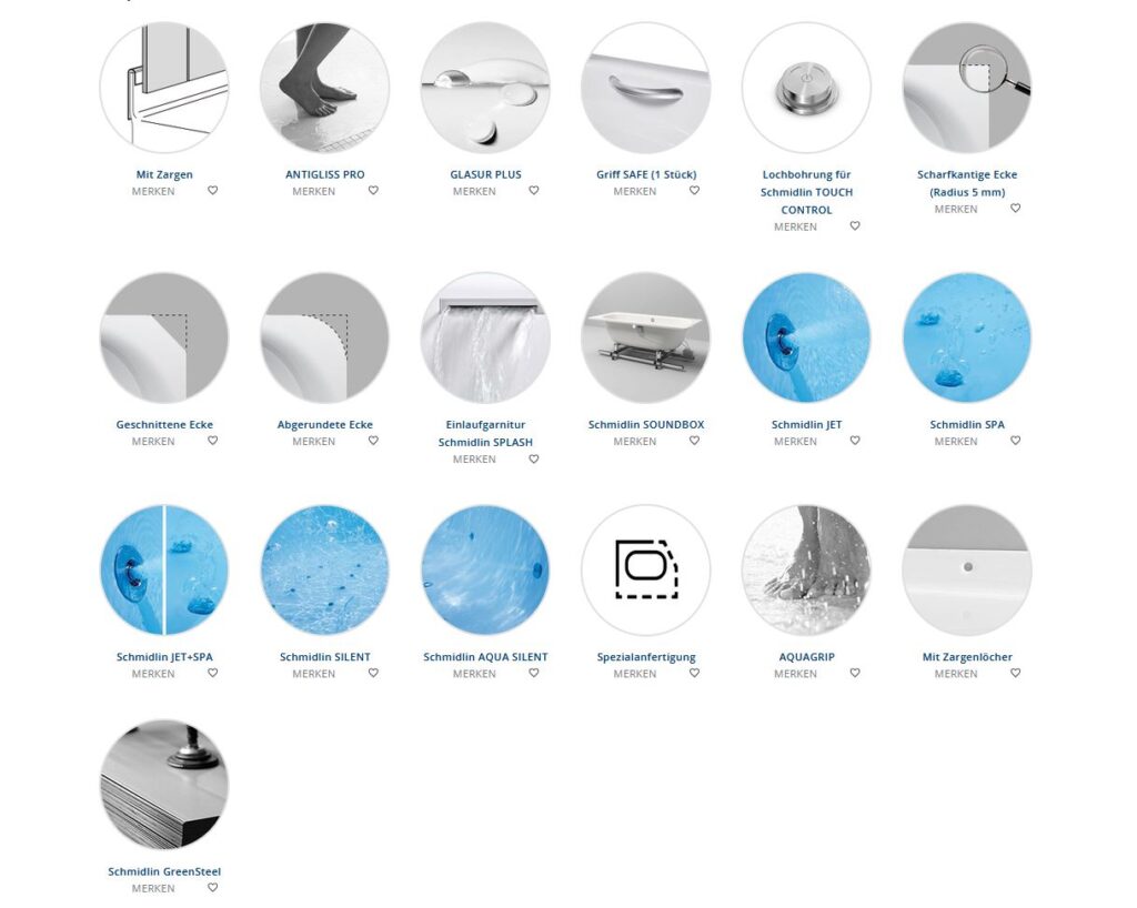 Badewanne Schmidlin Amena 170x75