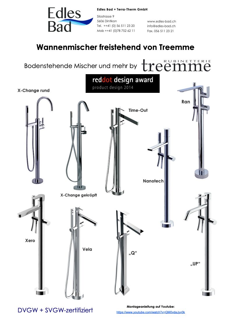 Bodenstehende Mischer-Prospekt